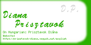 diana prisztavok business card