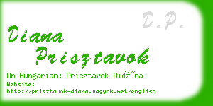 diana prisztavok business card